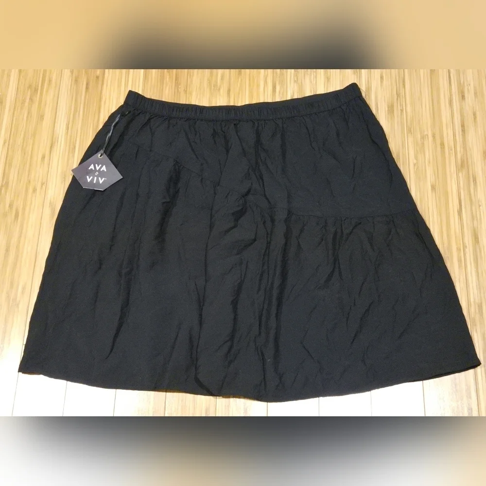 NWT Ava & Viv Black Women's Skirt